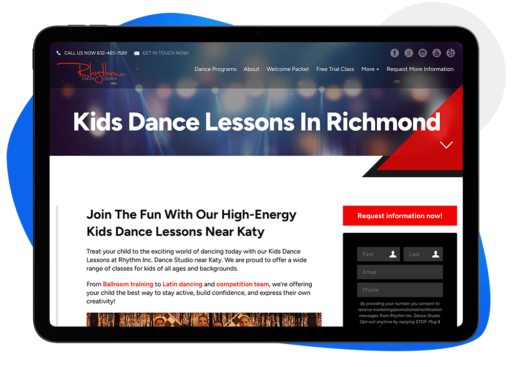 website design dance