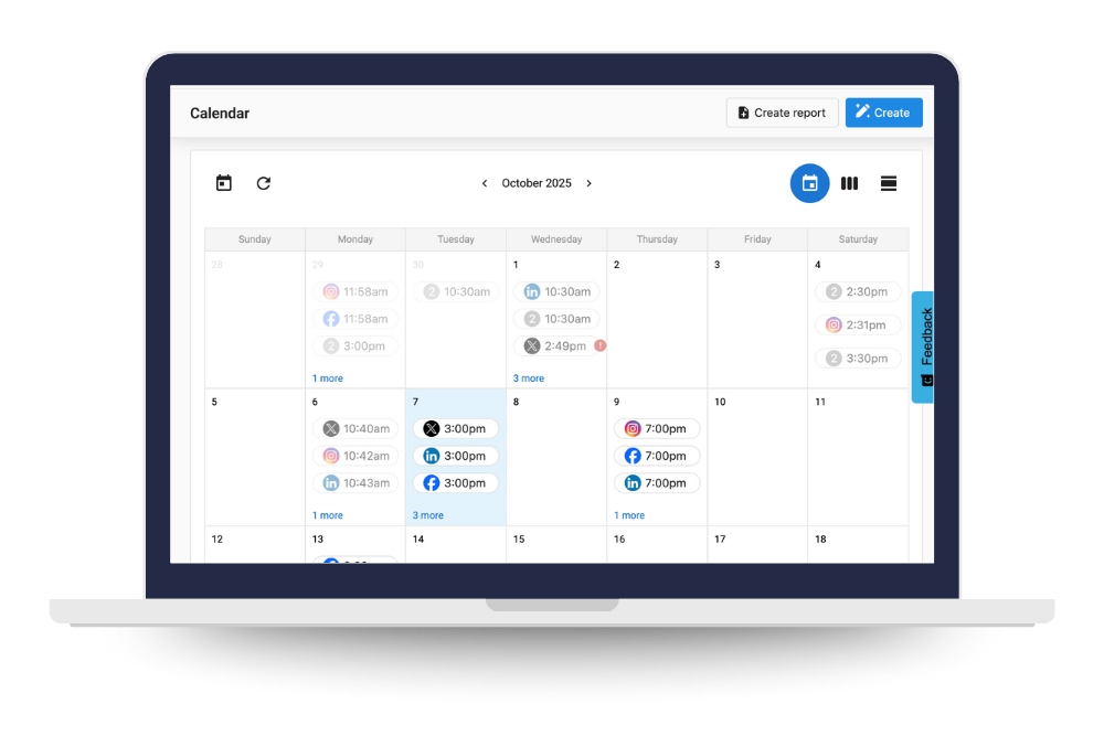 AI tools for social media calendar